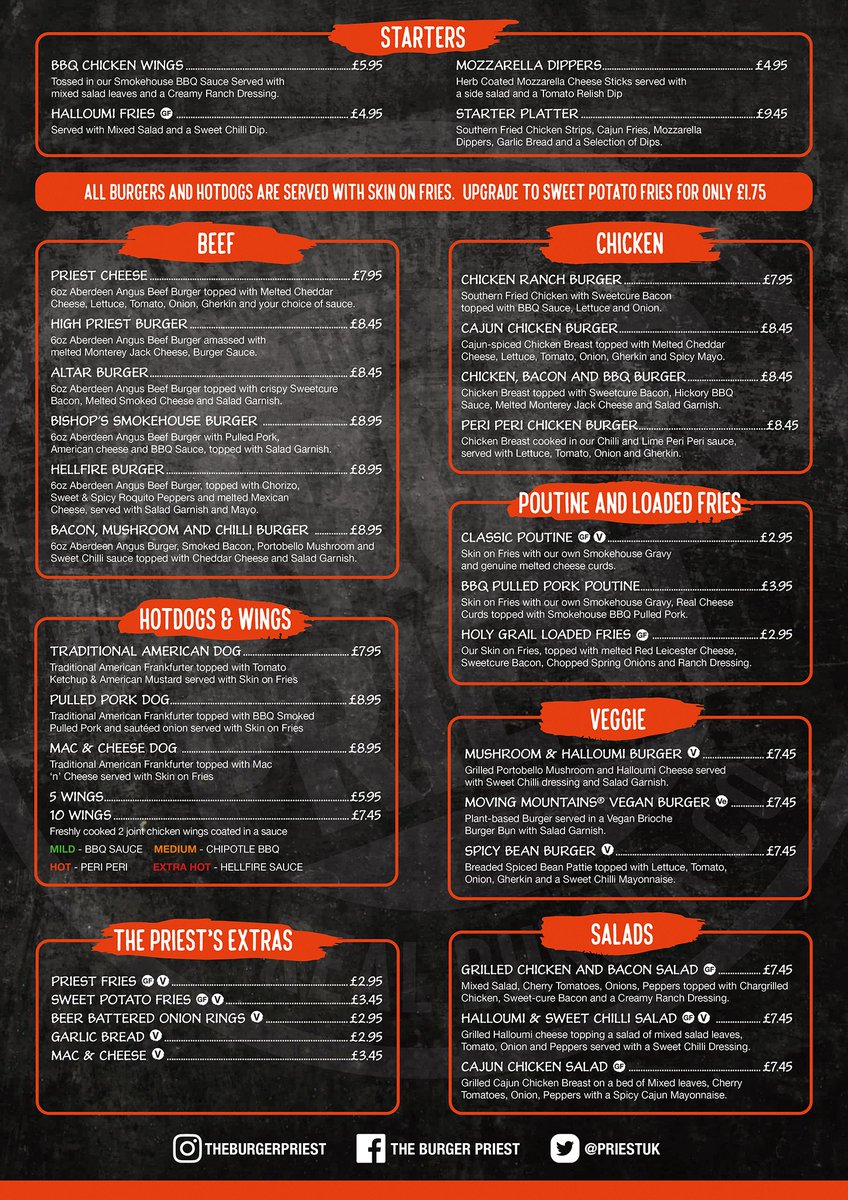 PriestUk's tweet photo. What will you choose today?

#OurMenu #OrderNow #TheBurgerPriest https://t.co/J1wOzPcUCw