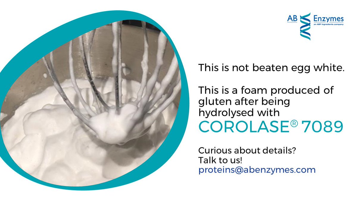 Protein Application Lab NEWS:
Our application experts successfully produced foams from different plant #protein sources with COROLASE® 7089. Curious to receive more details? Talk to us! proteins@abenzymes.com
