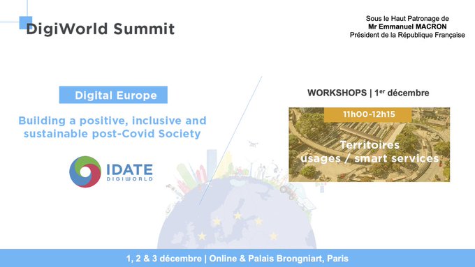Emma_Motard's tweet photo. [#DWS20🏛️] #Workshops💬
➡️"Smart territoires face aux enjeux sanitaires et climatiques" 
Deux urgences se sont imposées : la crise sanitaire Covid-19 et la transition climatique.

#SmartCity #Digital 

🕚 à 11h00
👉https://t.co/rdclRXUOa2 https://t.co/QJvp9kqM7S