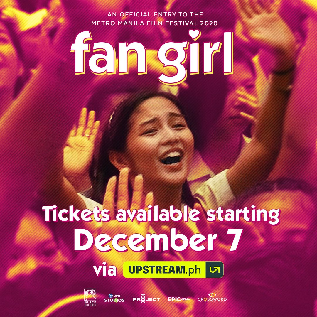 EXCITED TO SEE FAN GIRL? 👀 PRE-SELLING OF TICKETS STARTS DECEMBER 7!!! ✨

Tickets to Fan Girl go up for sale on December 7, 2020! Mark your calendars, get your GMovies account ready, and flex on your friends by getting your ticket in advance! 

#MMFFonUPSTREAM