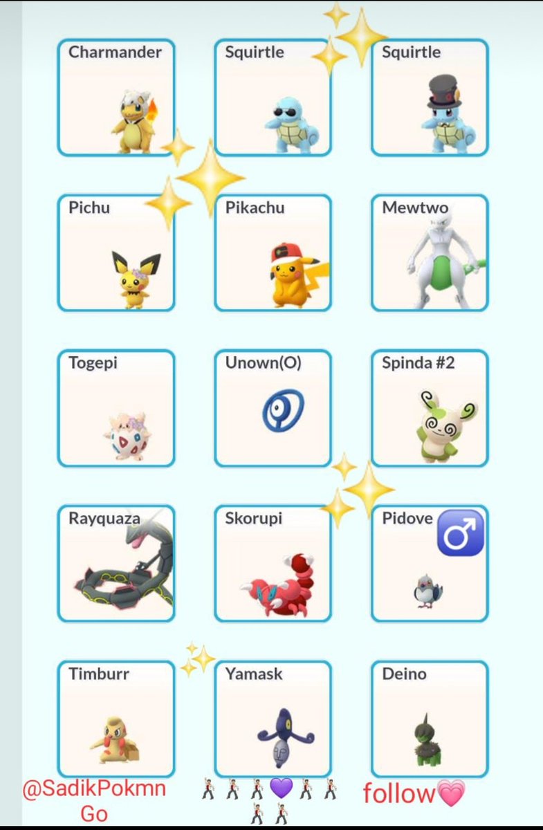 SadikPokmnGO's tweet photo. ✨🎉 🎁Giveaways 🎁 🎉✨

Rules are simple 

Follow @SadikPokmnGO

Like ♥️ Retweet 
Tag 3 people in the comment 

1 WINNER to be picked up on 
7 December 2020. Winner have option to select any 2 shiny✨

 Good luck 🍀
#GIVEAWAY #PokemonGo #PokemonGOfriend #shinypokemon https://t.co/yecNBtUKaN