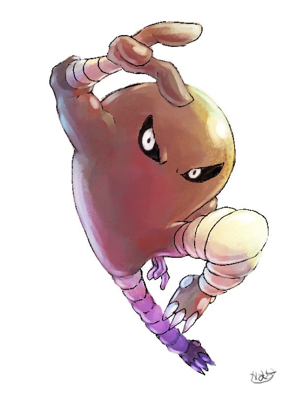 ポケモン「#雑な説明で好きなポケモンを紹介する
茶色くて何かしら蹴ってくるやつ
何かしら 」|かおす@お仕事募集中のイラスト