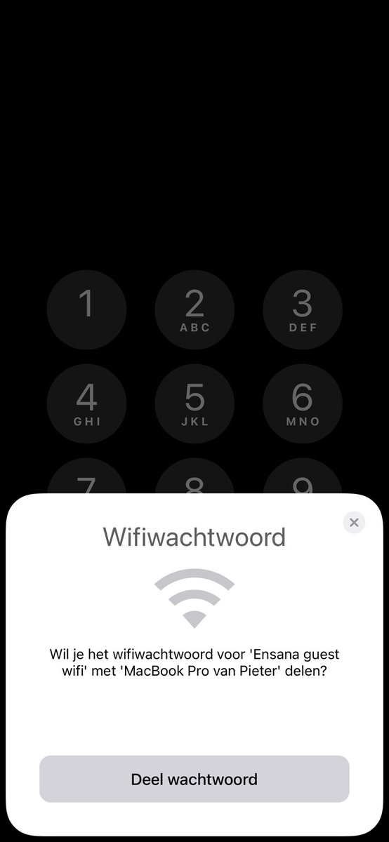 Lieve mensen, hoe geraak ik voorgoed van deze pop ups af? Telkens ik m'n iPhone open wil die het wachtwoord van het hotel waar ik al een tijdje niet meer zit delen. #dtv #help #iPhone #Macbook