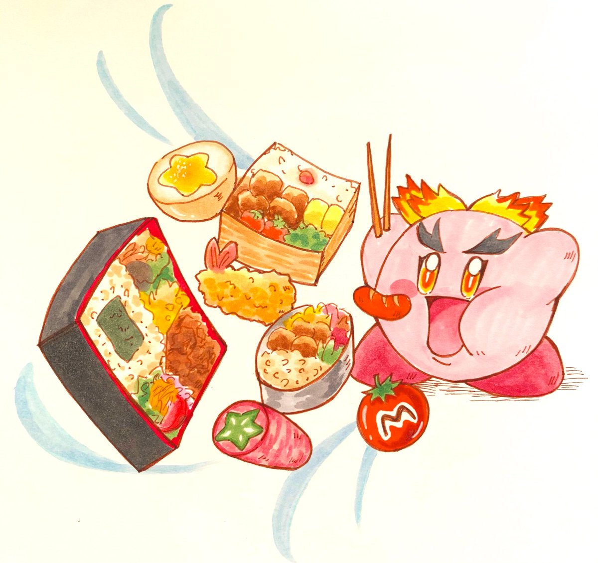 カービィ ぬいぬい カービィ イラスト Kirby Illust 顔彩 あら カービィのイラスト