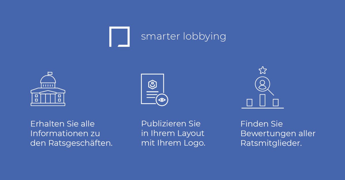 Ratsgeschäfte von <a href="/chparlament/">Schweizer Parlament</a> verwalten - Politmonitor publizieren - Ratsmitglieder analysieren. Von Profis für Profis. politaris.ch 
#lobbying #parlament #politmonitoring