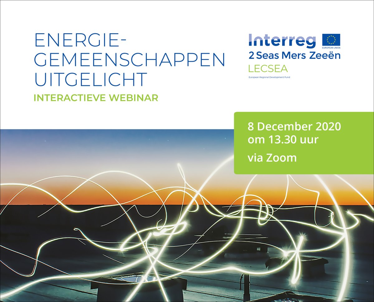 LECSEA partners <a href="/wvi_/">WVI</a>  <a href="/ugent/">UGent</a> <a href="/POMWVL/">POM West-Vlaanderen</a> and <a href="/leiedal/">Leiedal</a> invite you to an interactive webinar on local energy communities on 8/12 (in Dutch). Topics: legislation on LEC's, good practices in cooperation at business parks and social housing ... lecsea.eu/8-december-202…
