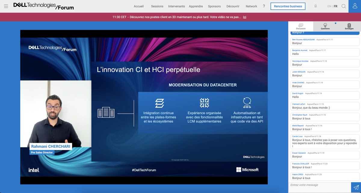 <a href="/Rahm_C/">Rahmani Cherchari</a> vous parle des tendances et actualités autour des sujets de convergences et d'hyperconvergences lors du #DellTechForum France !