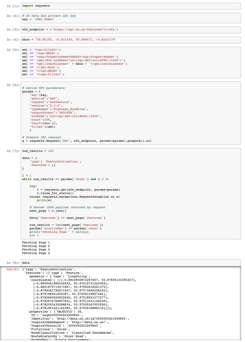 johnx25bd's tweet image. Giving the OS Python API Wrapper a whirl - it makes fetching geojson data from the OS Features API into an IPython Notebook *so* simple! Thanks OS Rapid Prototyping Folded hands
See before and after ...
#OSDeveloper #python #spatialdatascience #geojson
pypi.org/project/os-paw/