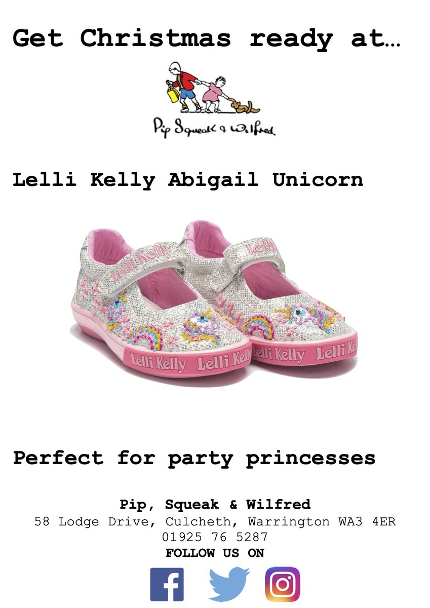 Get set for Christmas at Pip, Squeak &amp; Wilfred...... perfect for your party princesses, Lelli Kelly Abigail silver glitter unicorn rainbow pumps. #LelliKelly #Christmas2020 #GiftsforGirls #KidsShoes #ShopLocal