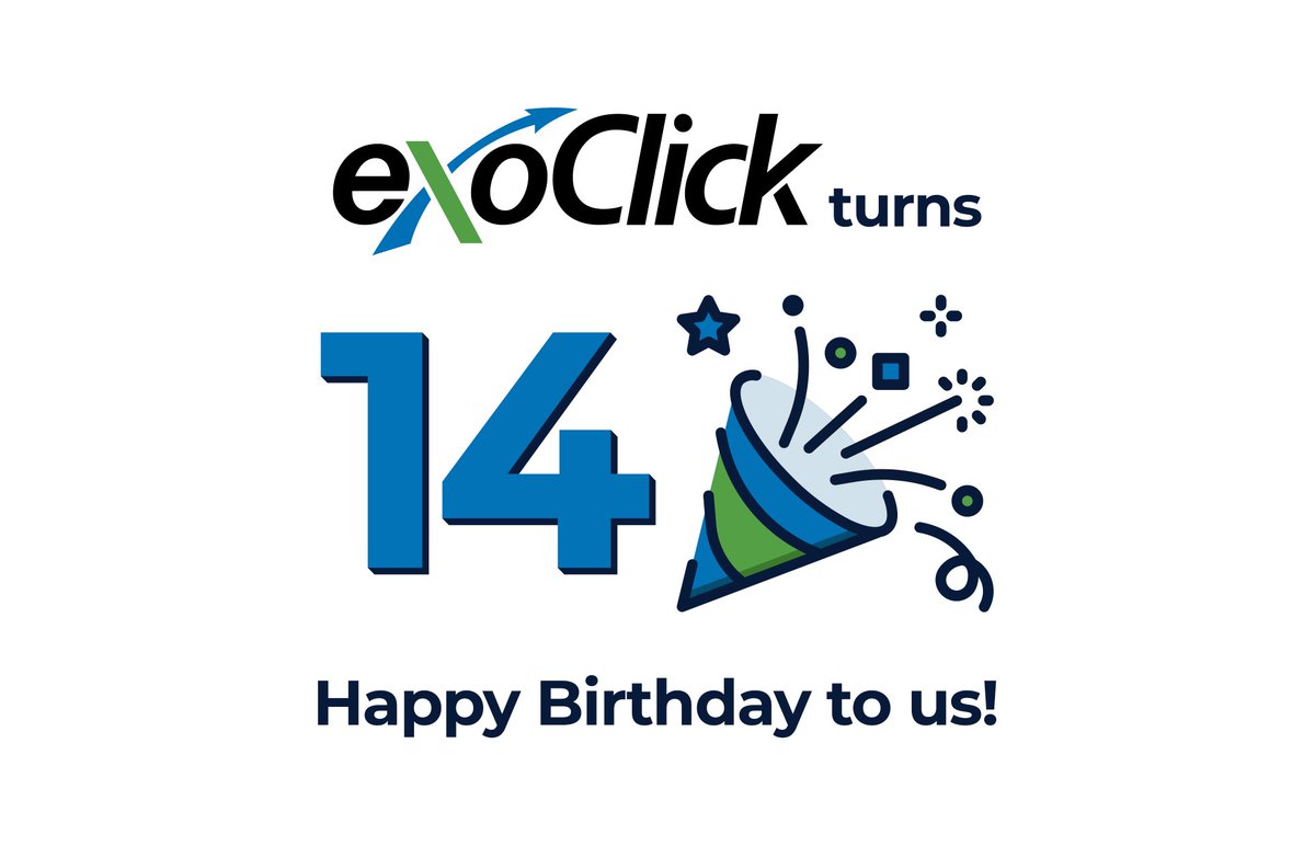 One of EXOGROUP’s companies ad network ExoClick is celebrating its 14th birthday today! #HappyBirthday #anniversary #14yearsold