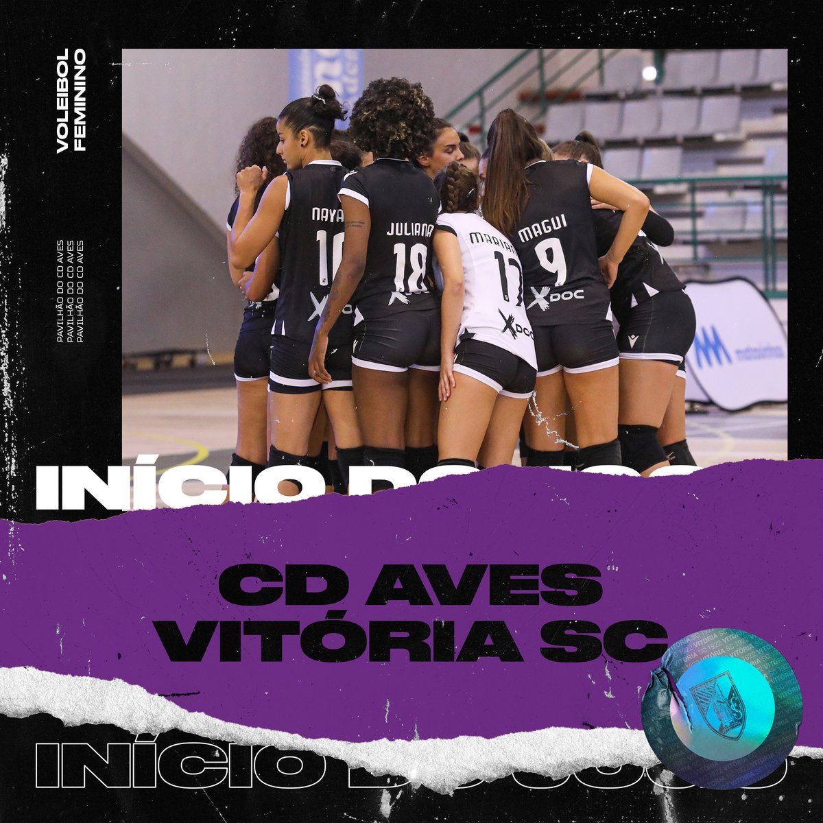 VitoriaSC1922's tweet photo. ⚔ INÍCIO DO JOGO ⚔

Novo duelo frente ao Aves. Vamos equipa! 🙏

#VoleibolFeminino |#CDAVSC https://t.co/GYaBUmqInK