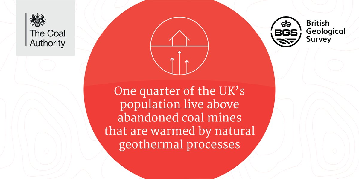 One quarter of the UK’s population live above abandoned coal mines that are warmed by natural geothermal processes. Where these mines flooded, they're now being developed as a source of low carbon energy to heat homes and businesses 🏡🏢