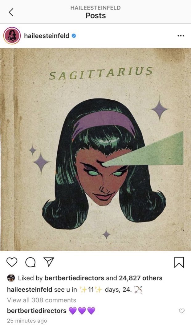 hospicionerd's tweet photo. Será que vem aí? 

Hailee Steinfeld postou em seu Instagram essa imagem em seu Instagram. 

Será que os boatos se confirmam e já temos a nossa Kate Bishop? 
.
.
.
.

#Marvel #GaviãoArqueiro #KateBishop #KNerd https://t.co/V6j4cfknU1