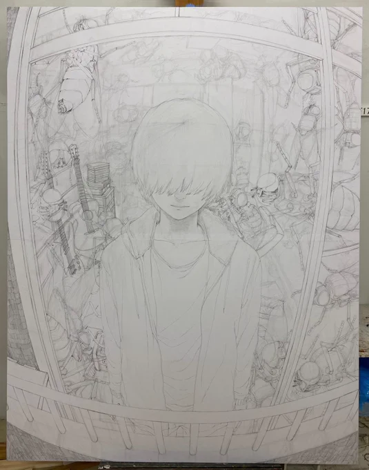 今日は主にギターちゃん描いたよ 