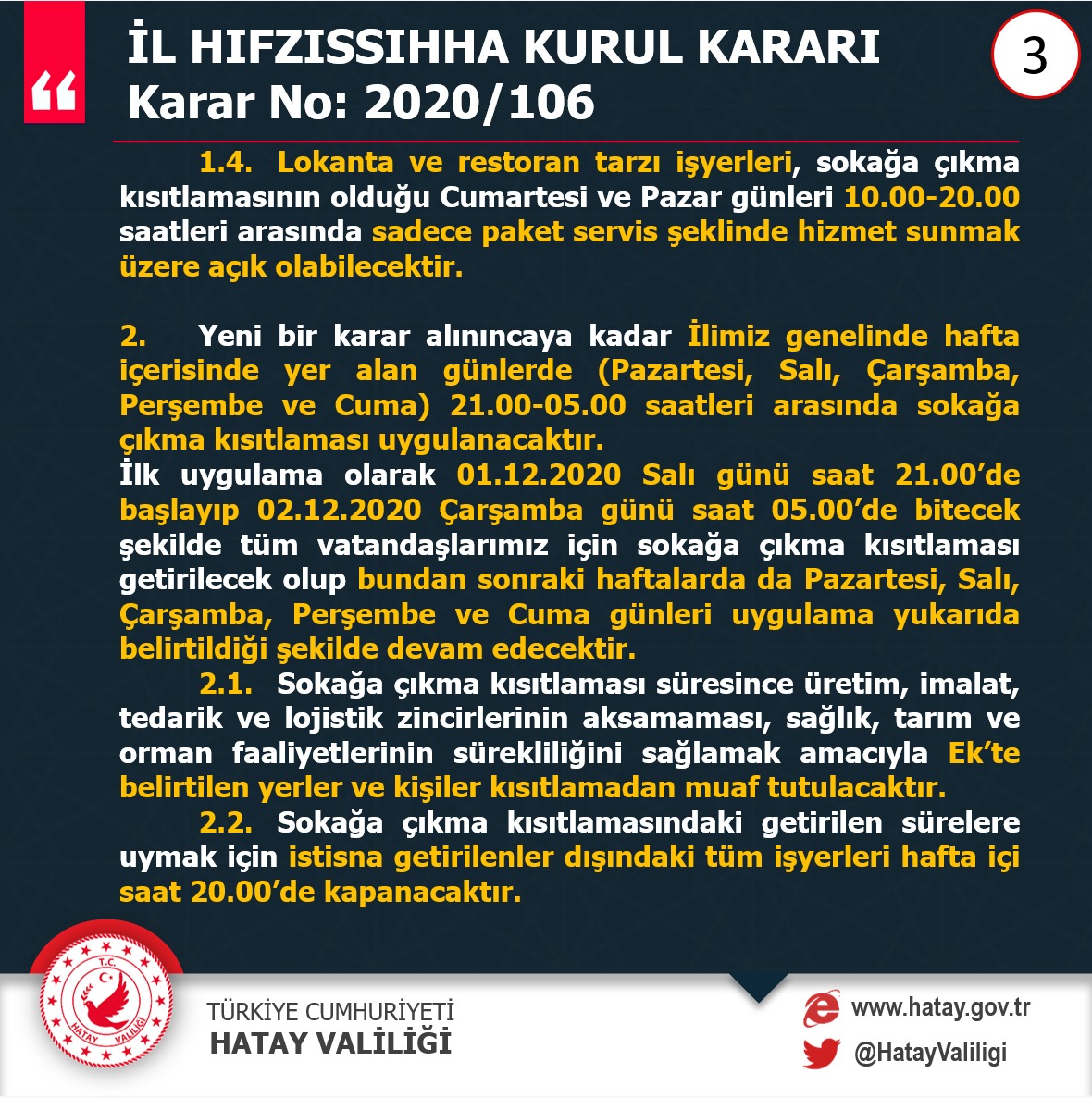 2020/106 İl Hıfzıssıhha Kurul Kararı