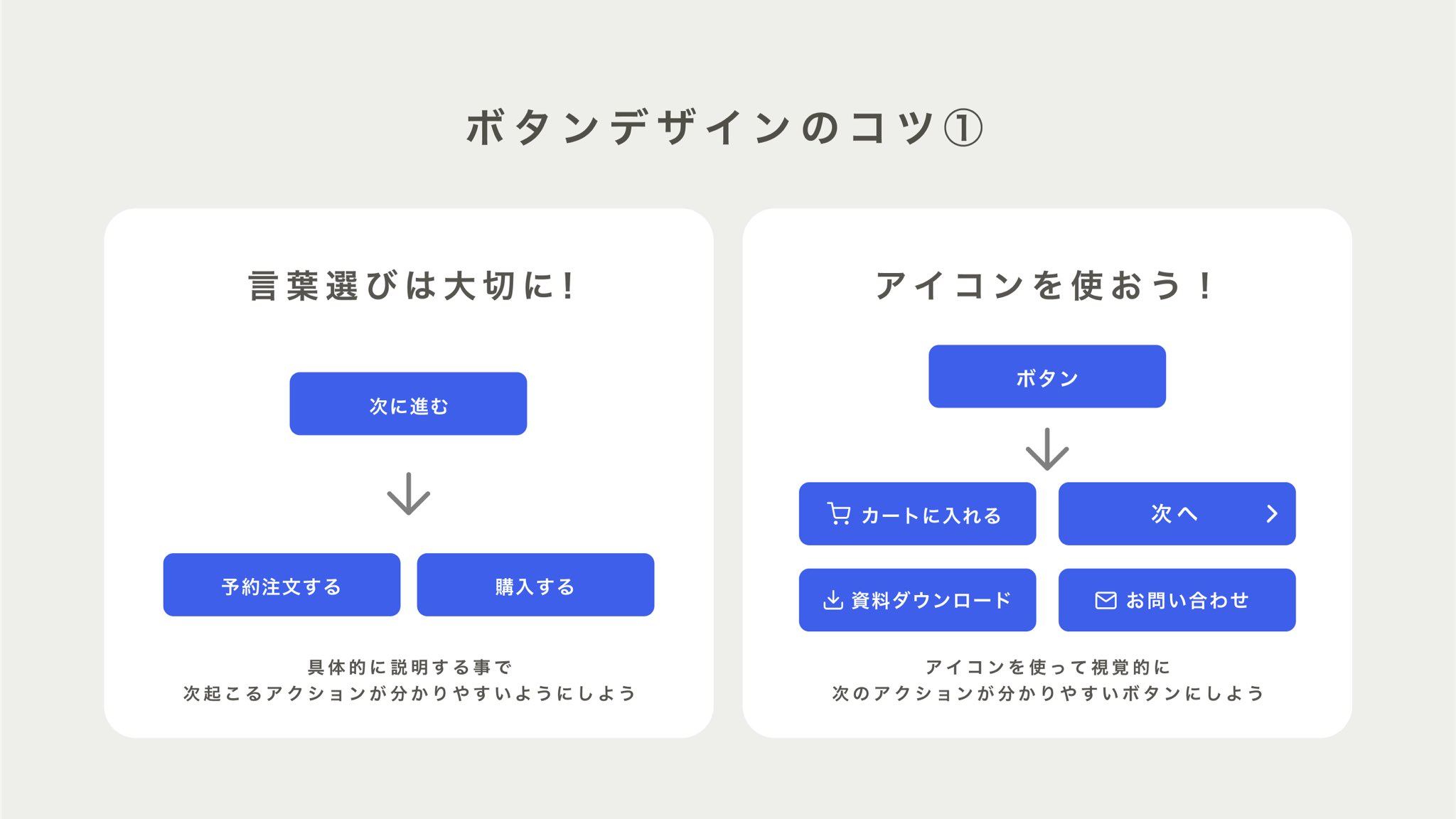 あき Designer Uiデザイン ボタンデザインのコツ デザインのスタイル関係なくボタンのデザインにおいて大切にしている事です T Co Mhzywmdgvy Twitter