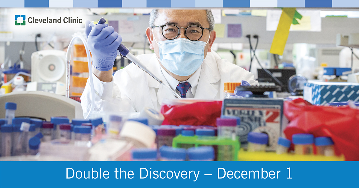This #GivingTuesday, 100% of your gift directly supports fast-tracked research projects for COVID-19 and other infectious diseases. Donate today and your gift will be matched (up to a total of $100K). #GivingX2sday Donate now: cle.clinic/giving