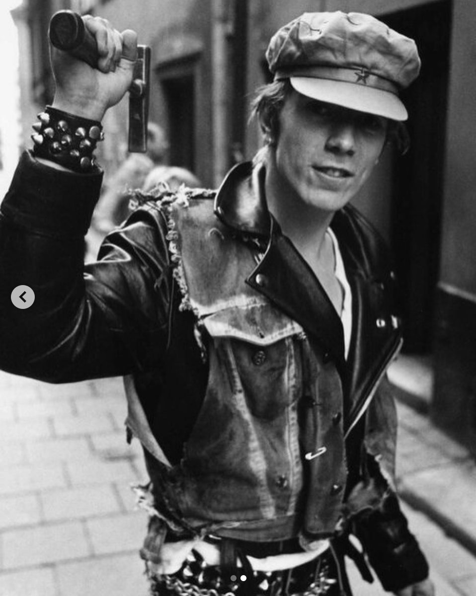 Here's one from way back, Johnny Rotten in Stockholm, July 1977