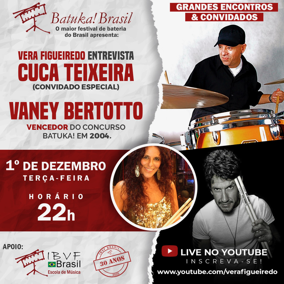 Hoje, Vera Figueiredo entrevistará Cuca Teixeira  e Vaney Bertotto. 

Inscreva-se no canal de Vera Figueiredo – youtube.com/verafigueiredo.

#cucateixeira #vaneybertotto #verafigueiredo