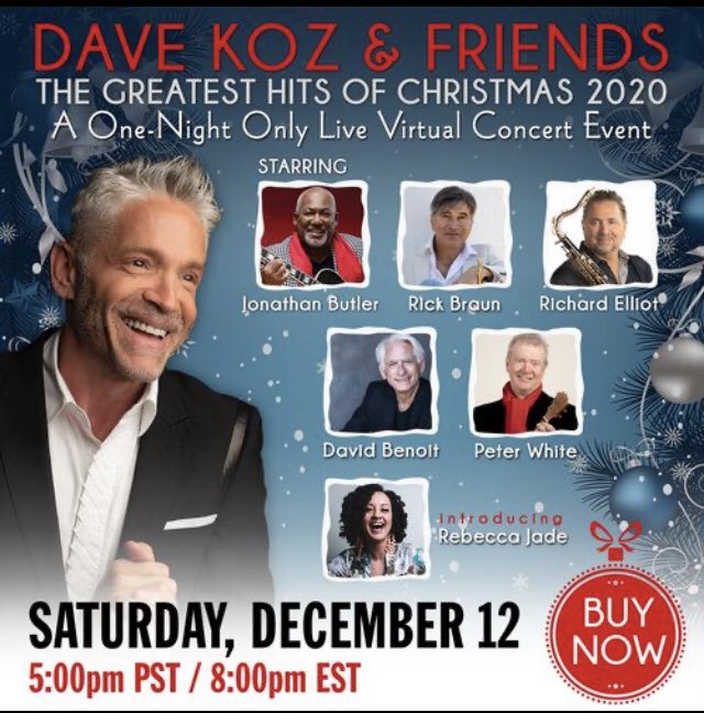 Greatest Hits of Christmas, 2020!  12/12/20- Live Stream! tillescenter.org/event/dave-koz…