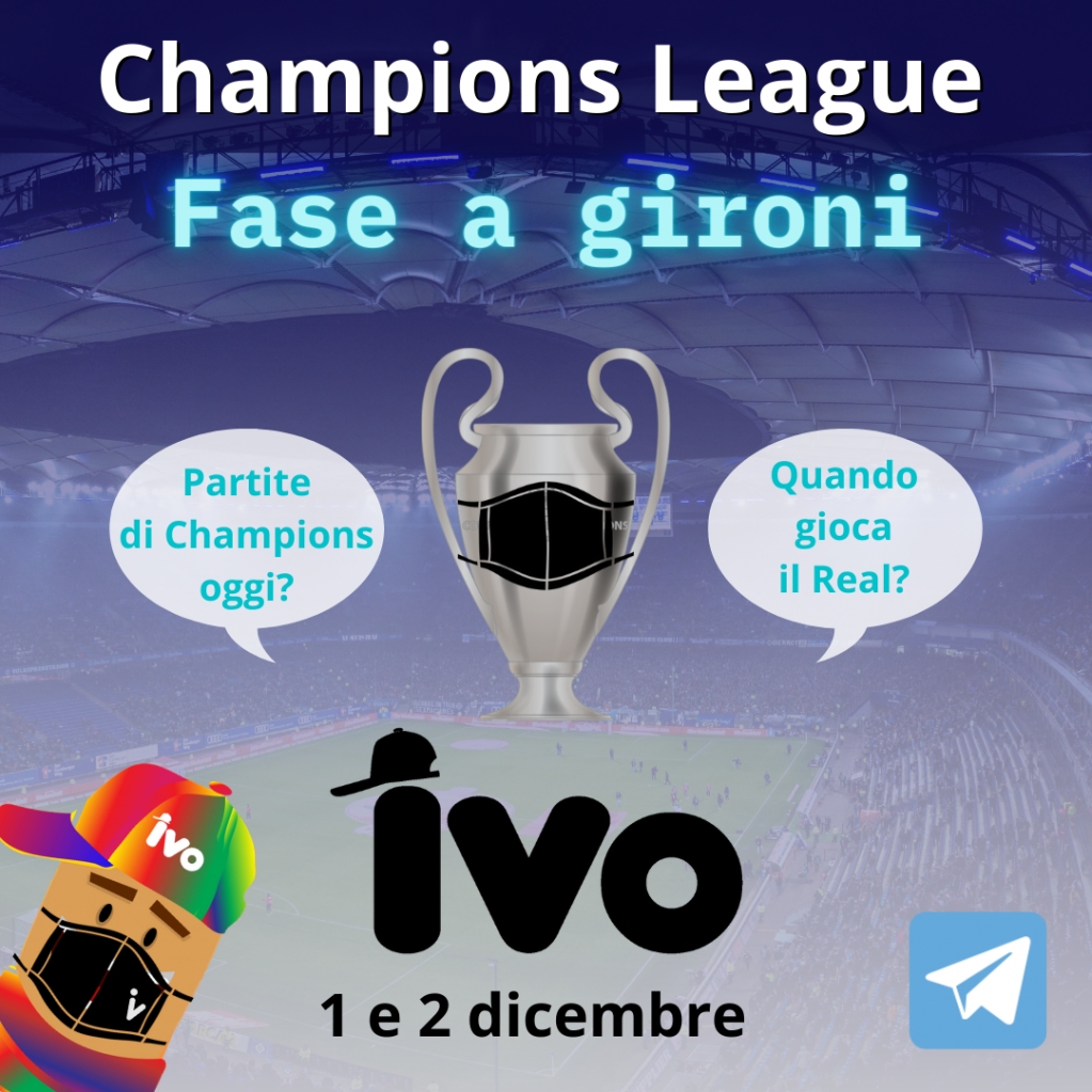 IVO_Sports_'s tweet photo. 🏆🇪🇺 #ChampionsLeague 5° giornata fase a gironi cogliati!
L'ho scritto o l'ho pensato?
Spicca #AtleticoMadridBayern, ma ci sono anche le 🇮🇹!
#BorussiaMgladbachInter
#AtalantaMidtjylland
#BorussiaDortmundLazio
#JuventusDinamoKiev

👉 📲 https://t.co/0oj6XL55hv

#chatbot #ai # https://t.co/xUiDhpc1wQ
