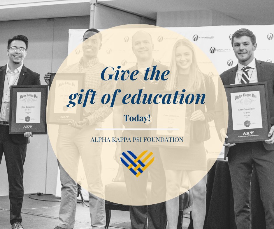 Happy Giving Tuesday! AKPsi means so much to all of us; so today, let's come together and give the gift of education this giving season!