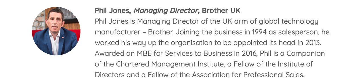 TechLive3's tweet image. TLV Introducing: Phil Jones, Managing Director, Brother UK
Phil was actually awarded an MBE for Services to Business in 2016 and we can't wait to watch him share his expertise at our virtual seminars!
#digitalseminar #print #itsoloutions #tech2020 #digitalisation #brother