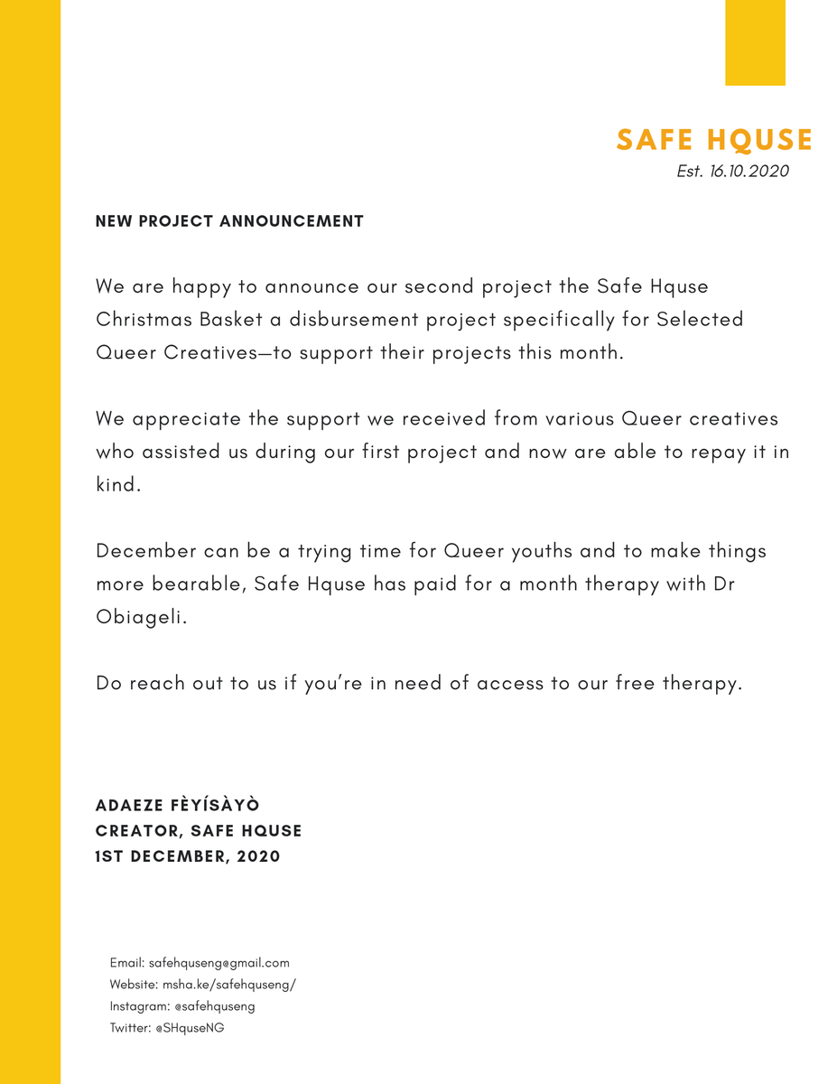 We are happy to announce our new project; 
SAFE Hquse Christmas Basket.

Thank you for your support🎁