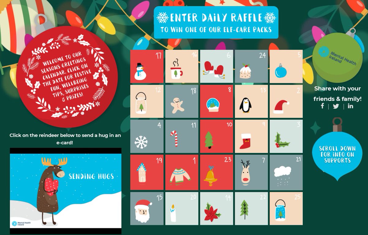 CavMonRecovery's tweet photo. Visit @MentalHealthIrl and join in the daily seasonal wellbeing activities on the interactive advent calendar #Mindfulness #ConnectWithKindness #Sendahug #KeepWell #StayConnected  

https://t.co/Oo00D88OaE https://t.co/kx4IccOBis