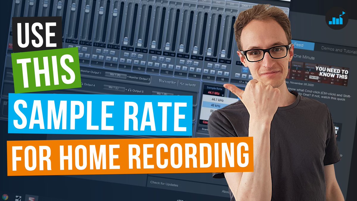 JoeAtClaricast's tweet image. Let&apos;s demystify sample rate, debunk some myths and find out exactly which sample rate you should use for home recording!

youtu.be/Ak-XQqEwwsw

#samplerate #homerecording #audioengineer