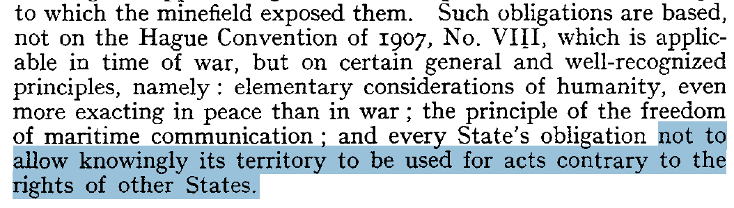 I have strong methodological reservations regarding this argument: if international law - as it stands today - "applies online as it does offline", why should DD "crystallise" for cyberspace if it is already here (albeit offline) since the ICJ's Corfu Channel decision? /14
