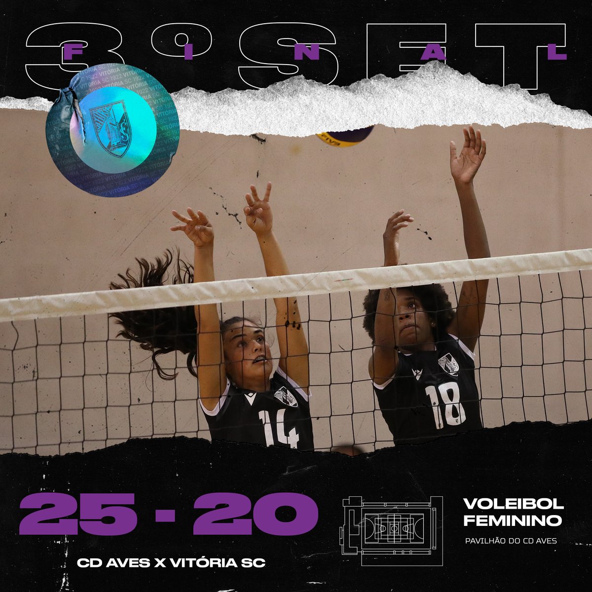 VitoriaSC1922's tweet photo. | FIM DO 3º SET |

Já de 👀 postos no quarto set. Vamos! 

#VoleibolFeminino |#CDAVSC https://t.co/gok28dxH6m