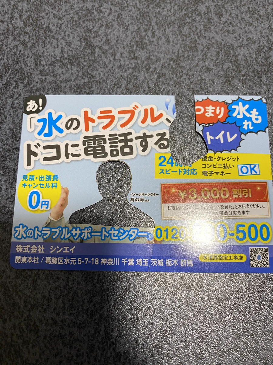 水道トラブルの磁石！かわいいとこ（舞の海さんのところ）だけ切って貼ってみた！