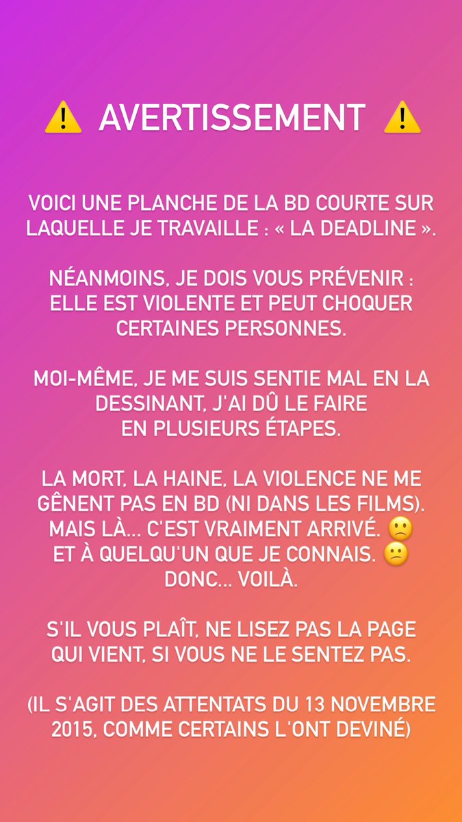 À lire, s’il vous plaît, avant de regarder ma prochaine planche.