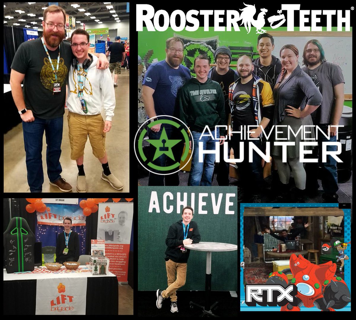 This #GivingTuesday THANKS to <a href="/RoosterTeeth/">Rooster Teeth</a> &amp; <a href="/AchievementHunt/">AchievementHunter</a> for HUGE support! 🌈 Because of you, #theBrigadeisHere. 🎈 Together, we achieve great things while we hunt for a cure 🎗️💪