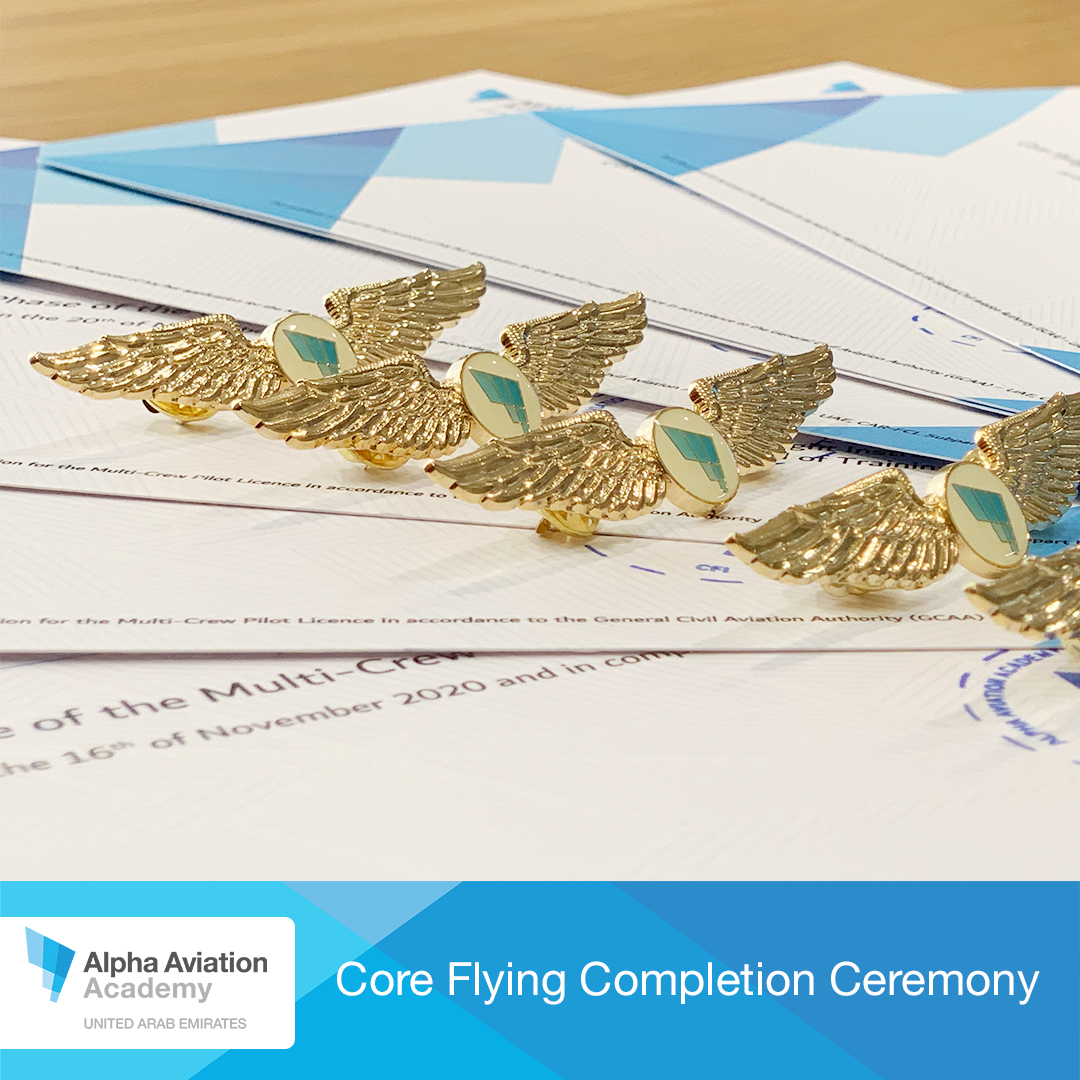 AirArabiAcademy's tweet photo. Congratulations to our cadets on receiving their first wings further to the successful completion of the Core Flying phase of their training!✈️
#aviation #flying #pilot #PilotsofTwitter #PilotTraining #AviationTraining #AlphaAviation #AlphaAviationAcademy #MPL #ATPL #airlinepilot https://t.co/P0QQUbeCgw