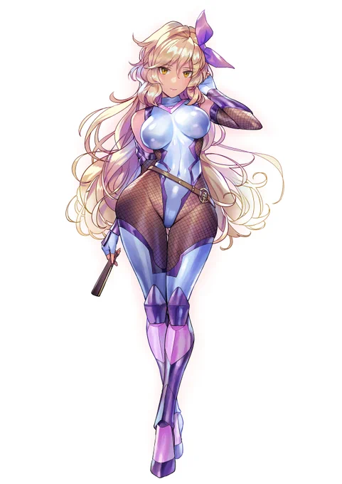 Skebリクエストで描かせていただきました!
対魔忍衣装の綿月姉妹。 