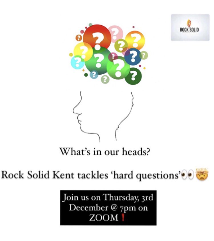 RockSolid_Kent's tweet photo. Hey everyone! So, on Thursday we will be tackling some hard questions👀🤯 Have you got a ‘difficult’ question relating to the Christian faith, that you would like us to discuss together? 👀 Submit your question(s) here⬇️ https://t.co/uuOrUW2apx
💻📲 #rocksolidkent #online #faith https://t.co/rRW2CBPp0p