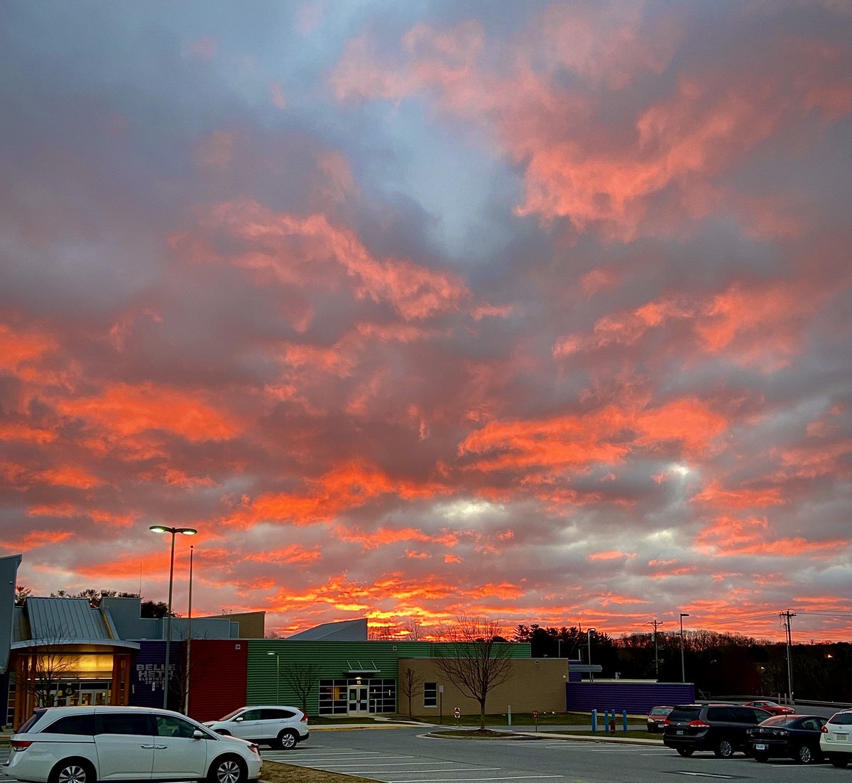 Look at this sky! The only thing that would be better would be to have the kiddos with us 😕 #radfordbobcats #mchargelementary #bellehethelementary