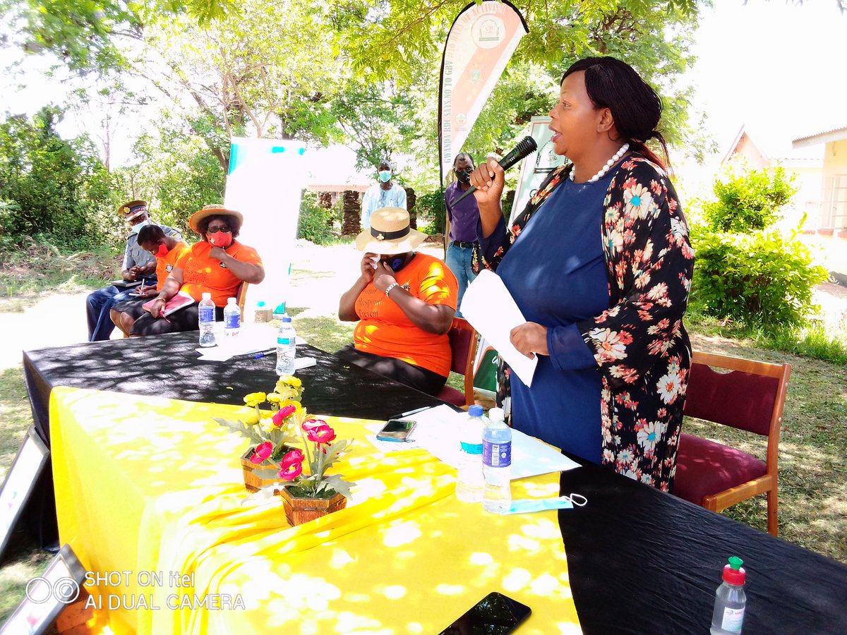 BicCds's tweet photo. Guest of honor, PDC, Ms Dlamini urged partners to inclusively engage both men and women in a bit to eradicate #GBV. She advised that men should be used as agents of social change and structures that promote male inclusion in fighting against #GBV should be implemented @MOGGwanda https://t.co/O4KcJM4HqX