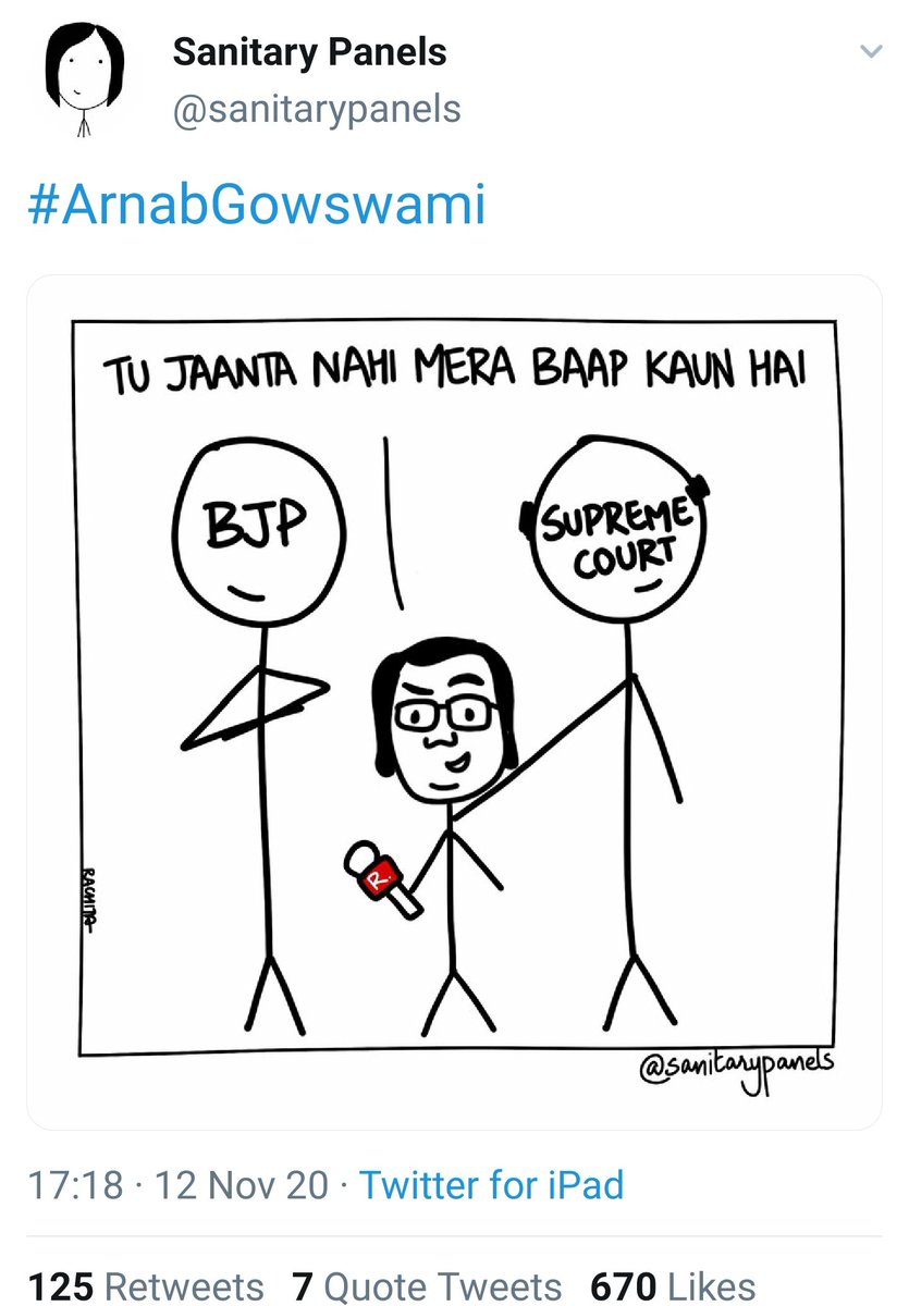 barandbench's tweet photo. BREAKING: AG KK Venugopal grants consent to a law student to initiate contempt proceedings against comic artist Rachita Taneja for tweets which were an "audacious assault and insult to the institution."
@sanitarypanels #SupremeCourt #contemptofcourt @republic #ArnabGoswami https://t.co/crsFTyleKG
