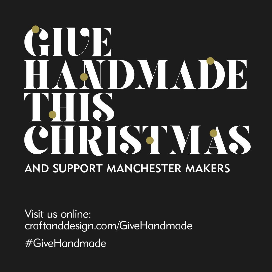 #GiveHandmade this Christmas and support the makers at <a href="/ManchesterCraft/">Manchester Craft and Design Centre</a> 🎁

Shop with them online and buy beautiful objects and unique gifts, all handmade right here in Manchester 👉 buff.ly/36qu6pZ.

#FindYourSpaceMCR #makersatmanchestercraft