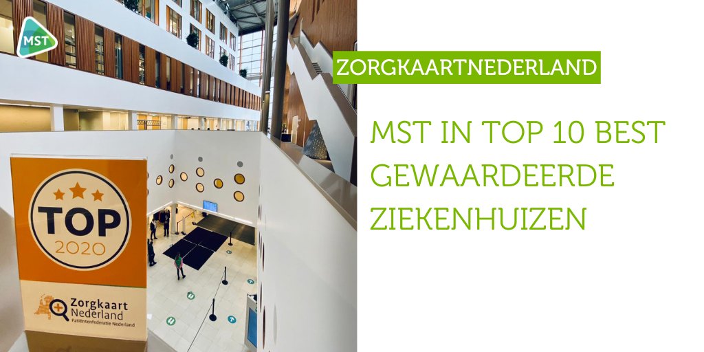 Ons ziekenhuis is één van de tien best gewaardeerde ziekenhuizen van 2020 op <a href="/ZorgkaartNed/">ZorgkaartNederland</a>, is vanochtend bekend gemaakt. Daarmee staan we in de Top2020! #MST #MedischSpectrumTwente #trots