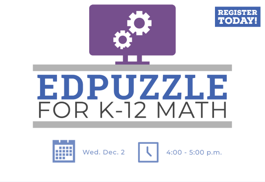esceasternohio's tweet photo. We're talking @edpuzzle on Dec. 2!

Join us for tips on customizing learning experiences, tracking progress, and engaging students in K-12 math through the #edpuzzle platform.

Register today:
https://t.co/IXXqkvrCwx

#OhioEd #math #k12math https://t.co/m8wkmNTgyB