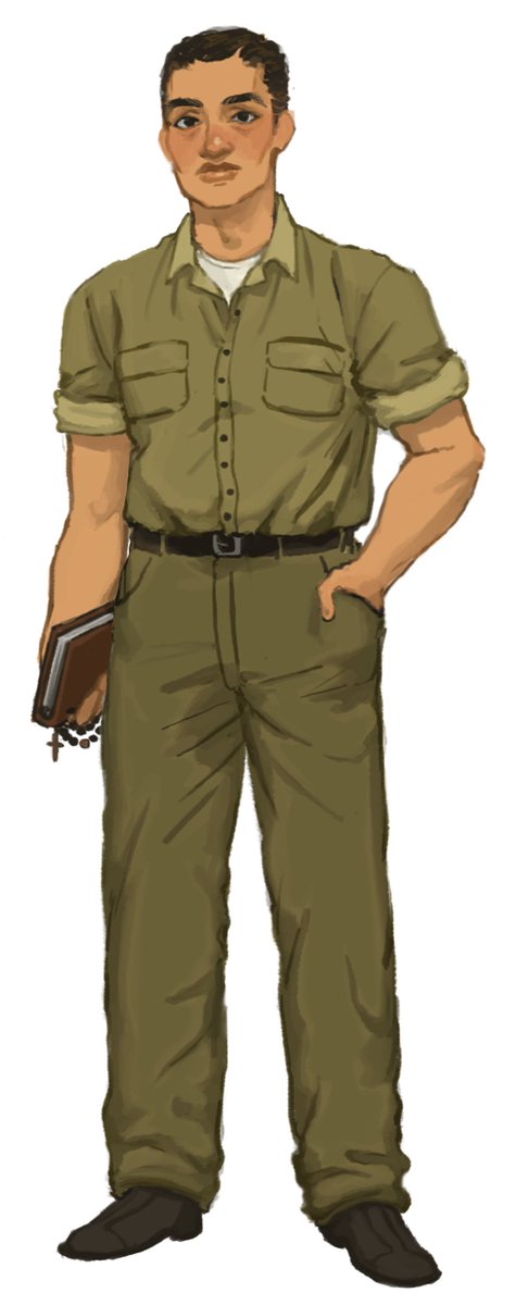 TesseractUA's tweet photo. Our third playable character in #ASTR is Angelo, a Lieutenant who was conscripted into the Italian Royal Army at 19. After being captured in Tunisia, he’s now being held in the POW camp at Monticello, AR. 1/3 https://t.co/L6y3E61Drl