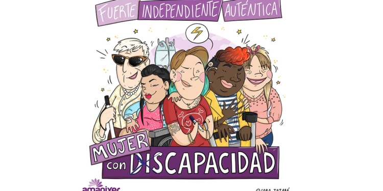 Fundacion_ONCE's tweet photo. La Asociación Aragonesa @amanixer y la ilustradora y autora de cómic aragonesa @sarajotabe presentan una ilustración para luchar contra los prejuicios y etiquetas hacia las mujeres con discapacidad por el 3 de diciembre, #DíadelaDiscapacidad.

https://t.co/9MYN9elVXO https://t.co/0ZAU2KVKsI