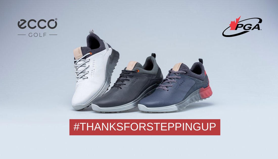 pgaofcanada's tweet photo. We'd like to extend a big thank you to the 250+ PGA professionals who participated in our recent #ThanksForSteppingUp member recognition campaign with @ECCO_GOLF.
We'll be announcing the 18 lucky winners and sharing a few feature stories this week. Stay tuned for more! https://t.co/TdbRL3ZQu5