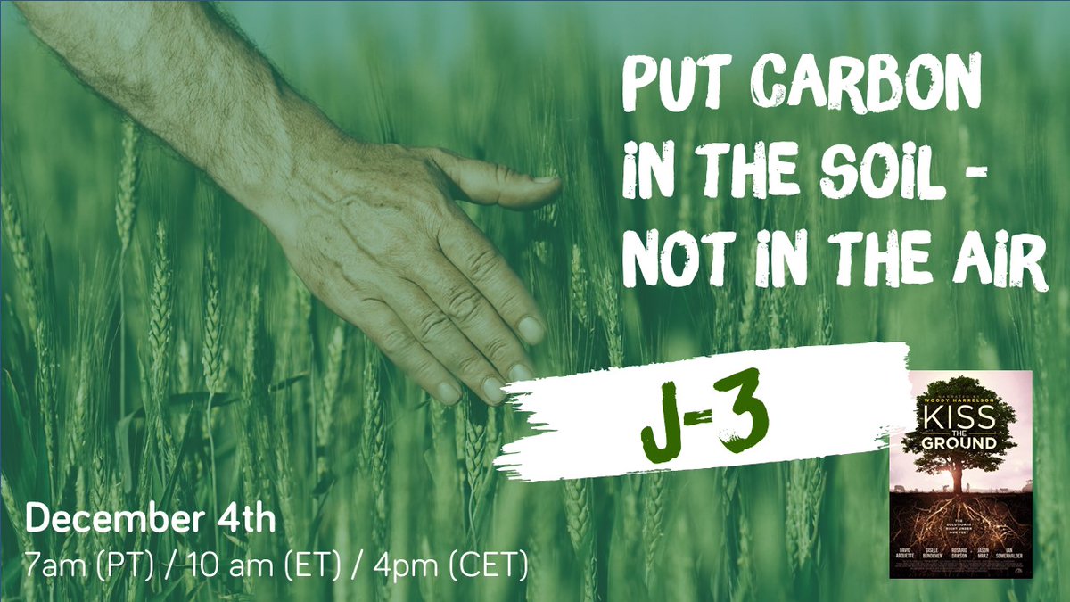 Danone's tweet image. 📅J-3! On December 4th, join us on a virtual conversation to discover how #RegenerativeAgriculture can become a climate solution if scaled up. Attendees will have a special access before the event to a screening of the documentary @kissthegroundoc! RSVP➡bit.ly/3m38dCi