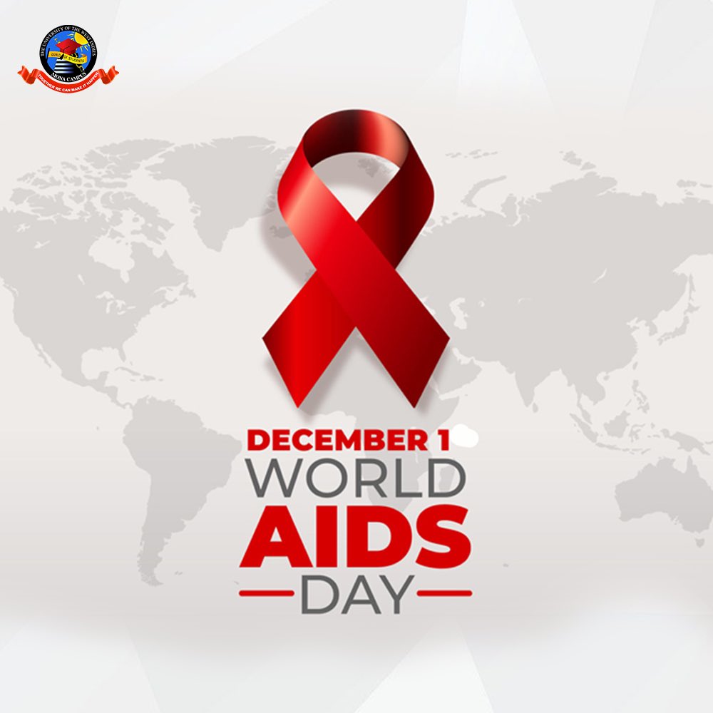 ‘ Ending the HIV/AIDS epidemic: Resilience and Impact.'

Join the fight, the fight against HIV/AIDS, not people living with HIV/AIDS. 

The risk is not knowing, get tested and keep protected. 

From the UWI Mona Guild Council. 

#WorldAIDSDay
#EndHIVAIDS