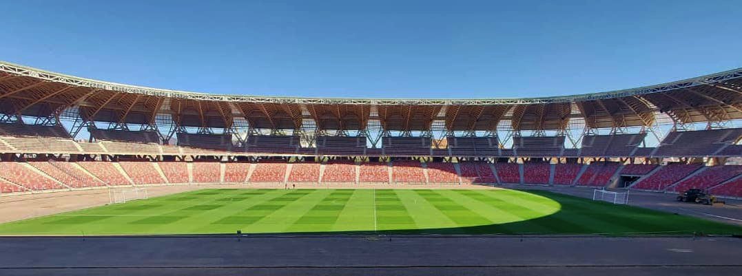 NG_AirFibr's tweet photo. The New Olympic Stadium in Oran is our second thrilling project in Algeria! 🇩🇿 Another amazing #AirFibr pitch, bravo  to our NG Africa groundteam for their hard work! 

Many thanks to the Wilaya of Oran, the Ministry of Housing and Urban Development &amp; the Ministry of Sports! https://t.co/jU34jwi2Oy